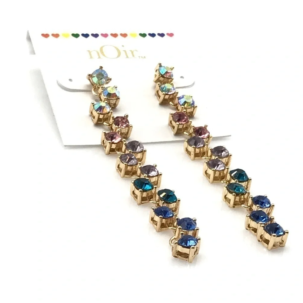 NWT Noir Long Statement Dangle Earrings